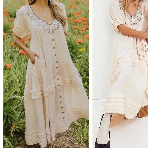 FREE PEOPLE WOMEN'S SUNDAY STROLL MAXI DRESS NWT - Picture 10 of 14